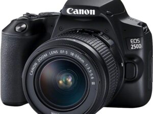 Canon EOS 250D / Rebel SL3 SLR Camera+3 Lens Kit 18-55mm +16GB +Flash