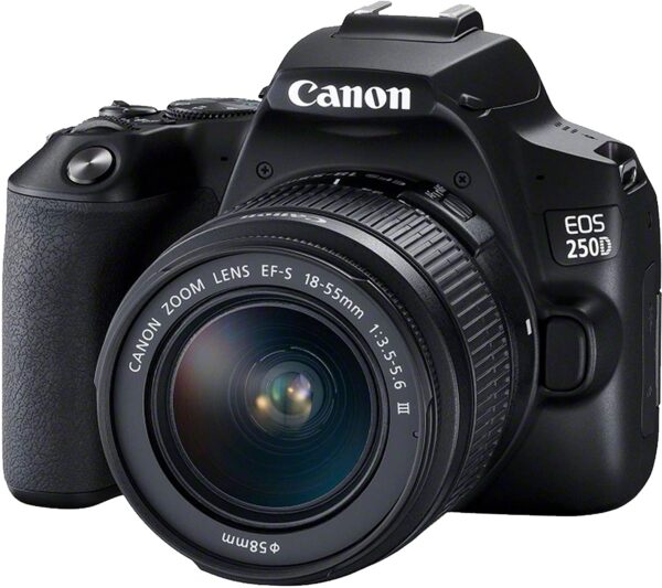 Canon EOS 250D / Rebel SL3 SLR Camera+3 Lens Kit 18-55mm +16GB +Flash