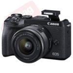 Canon EOS M6 Mark II Camera Black + 3 Lens Kit 15-45mm STM + 32GB + Flash