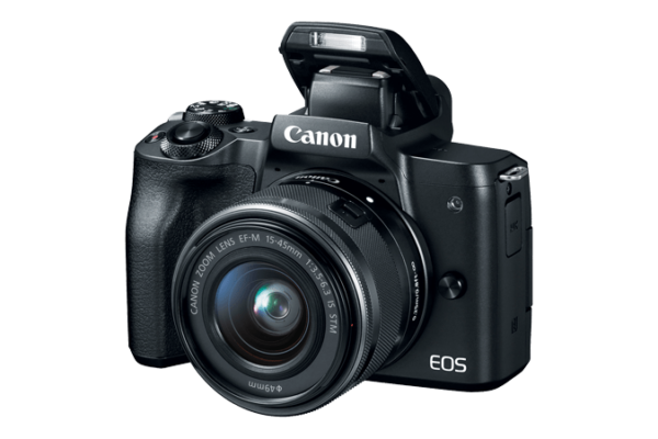 Canon EOS M50 Mirrorless Digital Camera with 15-45mm EF-M IS STM Lens Black