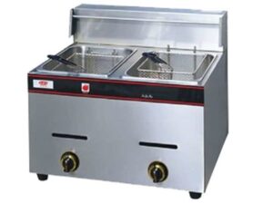 Double gas chip fryer