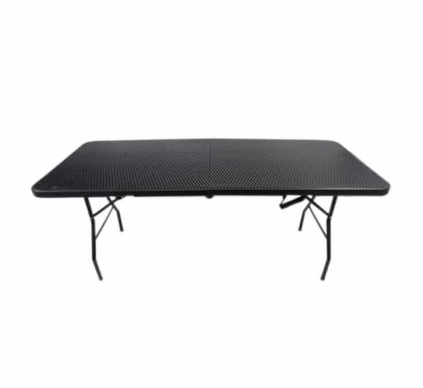 Mesa dobrável rattan preto 1.8m