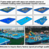 Portátil Mobile Outdoor PVC Amusement Water Equipment Metal Frame acima Piscina no solo - Imagem 2