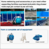 Portátil Mobile Outdoor PVC Amusement Water Equipment Metal Frame acima Piscina no solo - Imagem 4