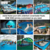 Portátil Mobile Outdoor PVC Amusement Water Equipment Metal Frame acima Piscina no solo - Imagem 5