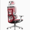 Venda de Fábrica Cadeira Executiva Ergonômica de Malha Vermelha com Apoio Lombar Alto e Giratório - Imagem 3