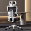 Cadeira de Escritório Ergonômica com Rede Completa, Malha Ergonômica com Descanso para os Pés, Computador Gamer de Luxo de Alta Qualidade