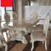 Mesa de jantar artificial retangular, sala de jantar com cadeiras - Imagem 5