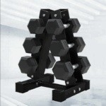 Conjunto de Halteres Hexagonais de Ferro Personalizáveis a Preço Baixo para Equipamentos de Fitness em Academia Comercial, Conjunto de Halteres Hex com Revestimento de Borracha Preta