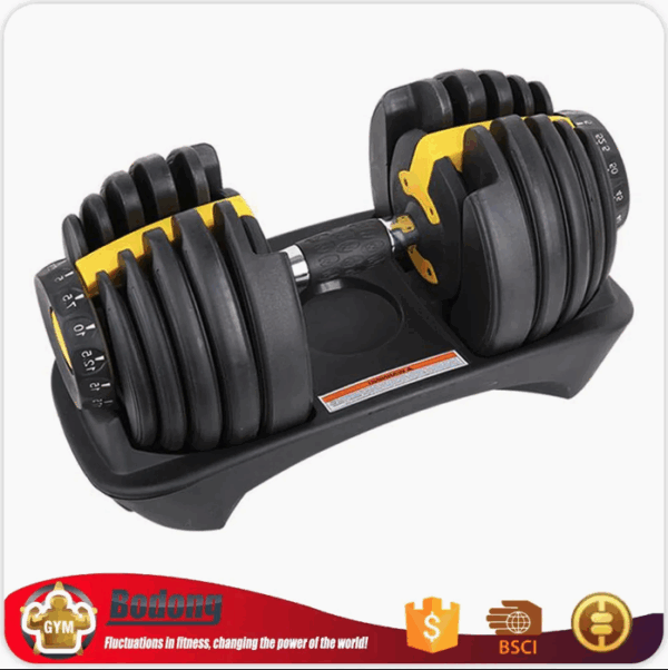 Conjunto de Halteres Ajustáveis para Treinamento de Força Comercial 24kg 40kg - Imagem 2
