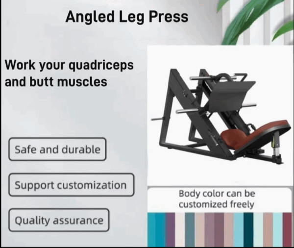 Máquina de Exercício Hack Squat Leg Press Equipamento de Ginástica 45 Grau Leg Press Fitness - Imagem 4