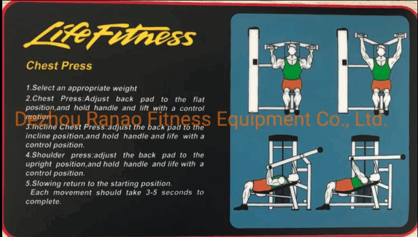 Máquina de Exercício para Pressão de Peito Sentado com Pino Carregado - Imagem 5