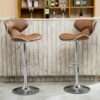 Estilo moderno giratório ajustável Recreational Bar Stool com descanso do pé - Imagem 5