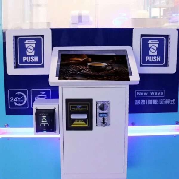 Máquina de venda inteligente, máquina inteligente totalmente automática para negócios robô máquina de venda de grãos de café com preços operados com cartão - Imagem 4
