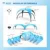 2025 nova barraca longa do famoso do projeto personalizado Gazebo inflável hermético Canopy Spider Dome barraca para atividades da marca do evento - Imagem 3