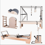 Cama Reformer de Pilates de Estúdio em Madeira para Uso Comercial com Torre de Trapézio