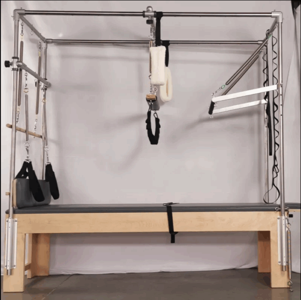 Cama Reformer de Pilates de Estúdio em Madeira para Uso Comercial com Torre de Trapézio - Imagem 5