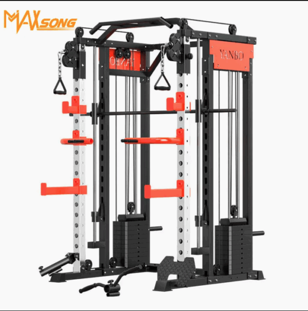 Equipamento de Ginástica Treinador Máquina Smith J009s Gaiola de Potência Suporte para Agachamento Máquina Smith - Imagem 6