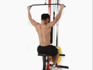 Máquina de Puxada Lat e Remada com Placa para os Pés de Alta Resistência