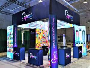 Detian oferta backlit exposição cabine iluminação trade show estande grande exposição 20-20