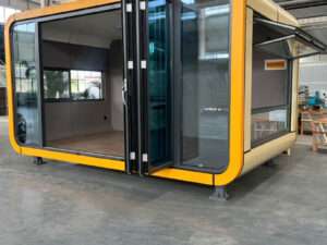 Casa Container Prefabricada de 40 pés e 20 pés, Escritório Modular Flat Pack, Mini Pavilhão de Jardim para loja ou ao ar livre, Escritório Apple Cabin