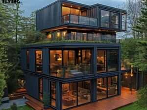 Casa Pré-fabricada de 2 Andares, Casa Contêiner Modular Moderna Desmontável, Preço de Hotel de Luxo com 2 ou 3 Quartos, Villa de 20 ou 40 Pés P/Metro Quadrado