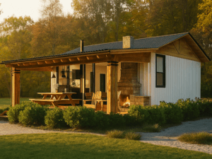 Projeto de casa contentor BG06: 1 quarto - 1 casa de banho