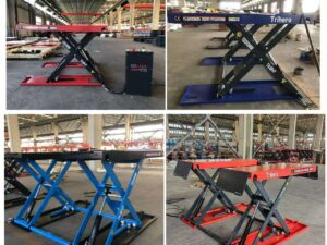 Trihero Alta Qualidade 4T Movable Hidráulica Scissor Car Wash Lift Preço de Fábrica Com CE 1.2M Mid-position Scissor Car Lift