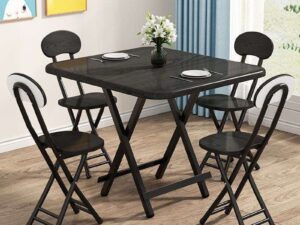 Conjunto de Mesa de Jantar Extensível e Cadeiras para Espaços Pequenos, Móveis Dobráveis para Casa e Sala de Jantar Sem avaliações nesse momento